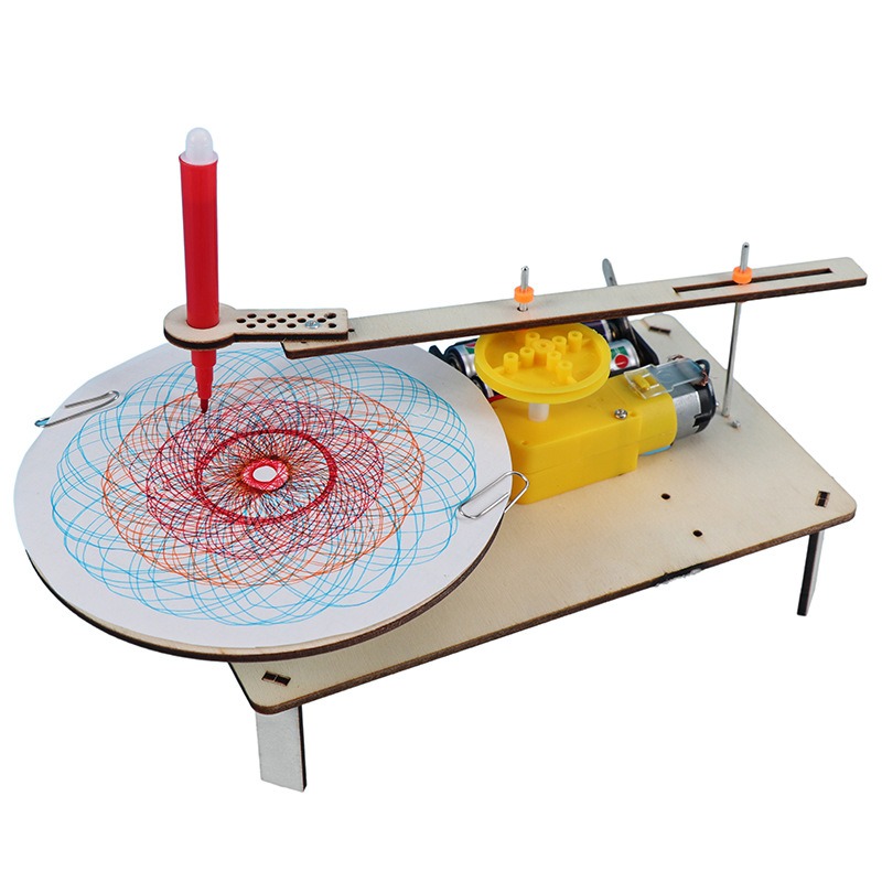 Diy Elektronik - 1-3Pcs DIY Wooden Electric Plotter Drawing