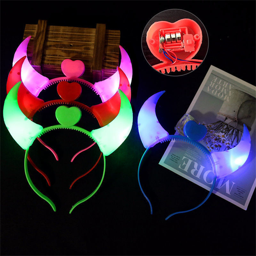 LED Cow Horn Headband Light Up - огляд і ціна Diy Halloween Electronics
