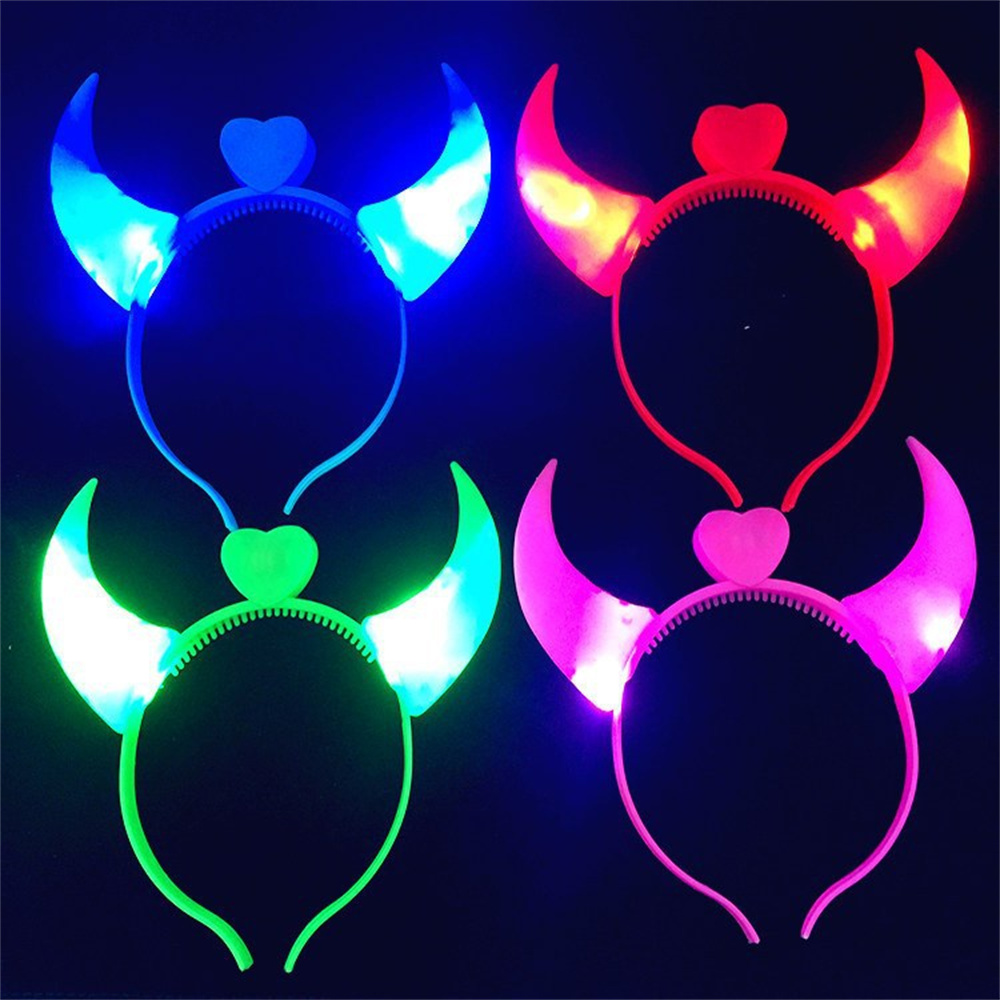 LED Cow Horn Headband Light Up - огляд і ціна Diy Halloween Electronics