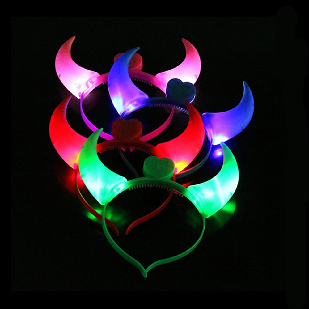 LED Cow Horn Headband Light Up - огляд і ціна Diy Halloween Electronics