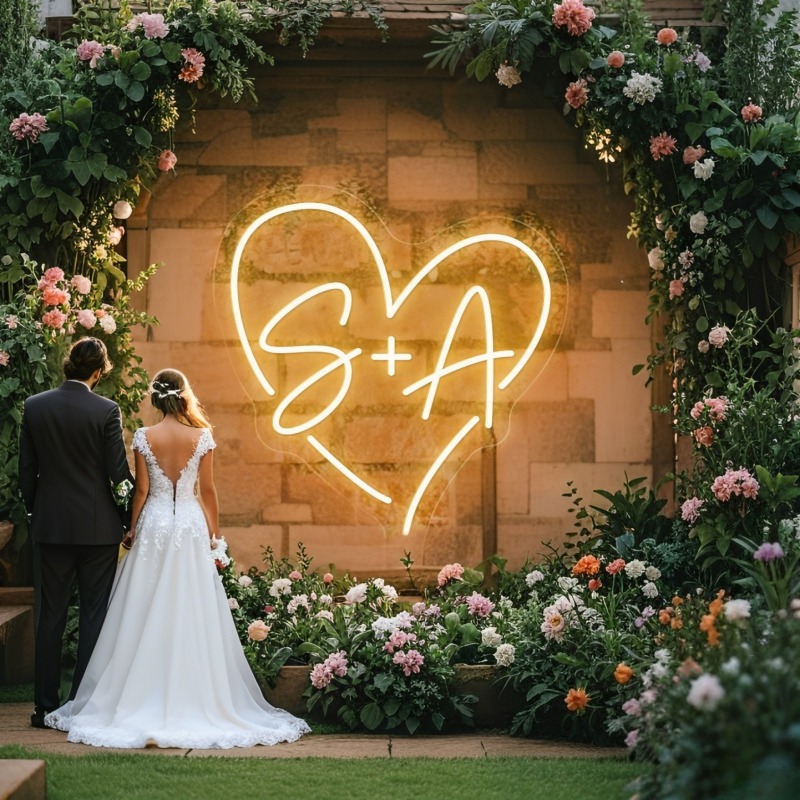 Custom Initials Heart LED Neon - огляд і ціна Diy Halloween Electronics