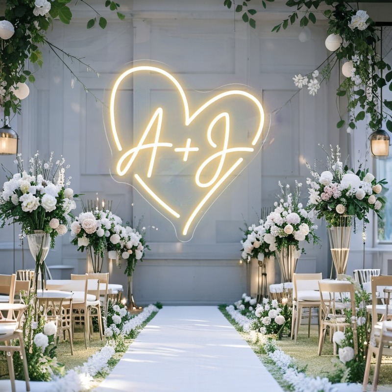 Custom Initials Heart LED Neon - огляд і ціна Diy Halloween Electronics