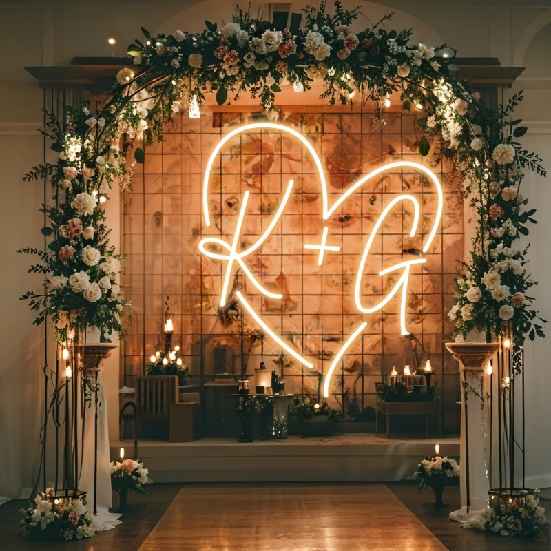 Custom Initials Heart LED Neon - огляд і ціна Diy Halloween Electronics