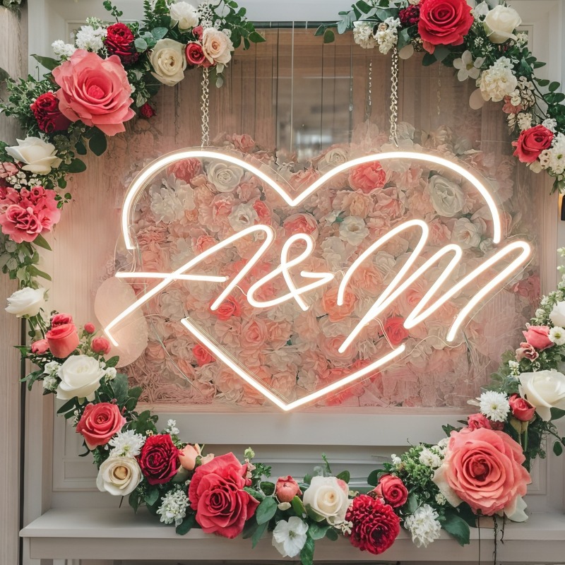 Custom Initials Heart LED Neon - огляд і ціна Diy Halloween Electronics