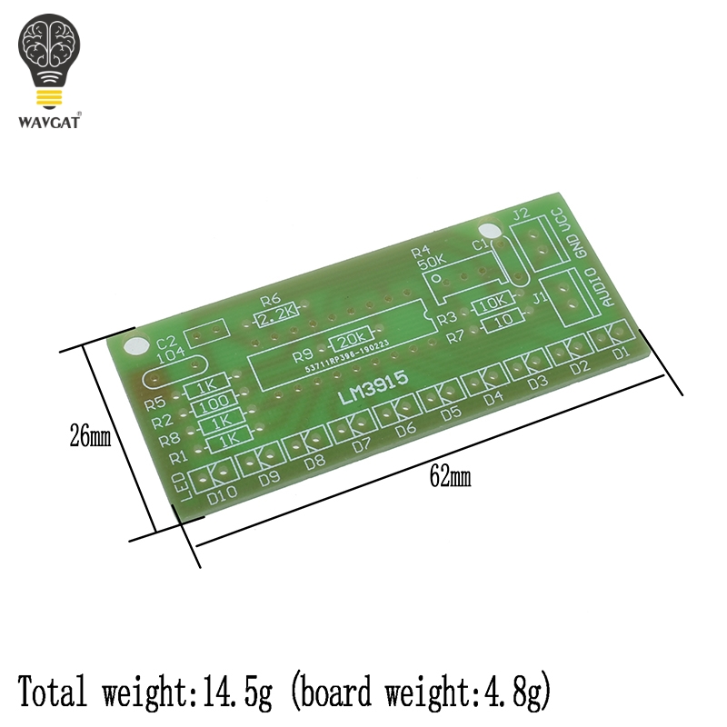 LM3915 DC 9V-12V 10 LED Sound  - огляд і ціна Diy Audio Electronics Kit