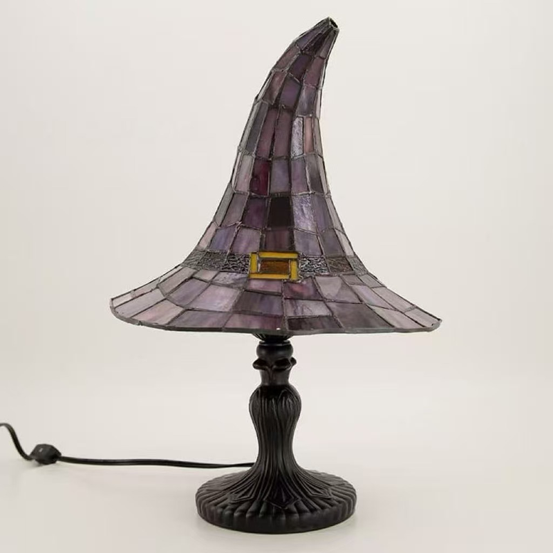Stained Witch Hat Table Lamp H - огляд і ціна Diy Halloween Electronics